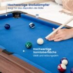 Medinis biliardo stalas su priedais (Mėlyna)