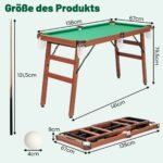 Sulenkiama staliukas biliardui su priedais (Žalia)