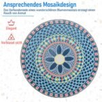 Mobiliųjų 2 kėdžių ir mozaikinio stalelio komplektas (Mėlyna)