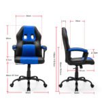 Ergonomiška kompiuterio kėdė su atlošu (Mėlyna)