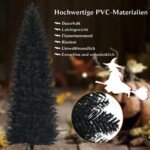 Eglutė 180 cm liekna juoda (Juoda)