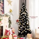 Eglutė 180 cm liekna juoda (Juoda)