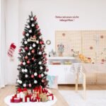 Eglutė 180 cm liekna juoda (Juoda)