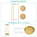 Dvipusis metalinis augalų stovas (Auksinė)