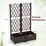 Gėlių dėžė su atrama vijokliniams augalams (Ruda)