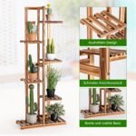 6 pakopų medinis gėlių stovas (Ruda)