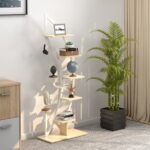 Daugiaaukštis metalinis gėlių stovas (Balta)