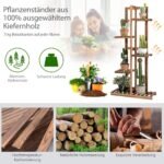 5 pakopų medinis augalų stovas (Ruda)