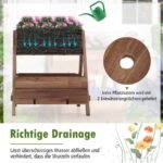 Vertikali pakelta lysvė su trimis augalų dėžėmis (Ruda)