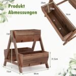 Vertikali pakelta lysvė su trimis augalų dėžėmis (Ruda)