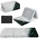 Sulankstomas čiužinukas 120 x 60 cm su šviečiančiais elementais (Pilka)