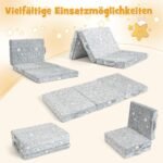 Sulankstomas čiužinukas 120 x 60 cm su šviečiančiais elementais (Pilka)