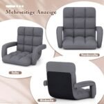 Reguliuojamo atlošo paminkštinta grindų kėdė (Pilka)