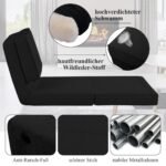 Transformuojama sofa-lova su penkiomis atlošo pozicijomis (Juoda)