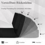 Transformuojama sofa-lova su penkiomis atlošo pozicijomis (Juoda)