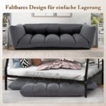 Sulankstoma 5 padėčių atlošo sėdima sofa (Pilka)