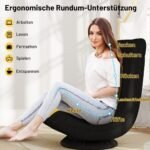 Besparankė sulankstoma kėdė su 360 laipsnių pasukimu (Geltona)