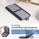 Sėdimasis lauko krėslas su reguliuojamu atlošu (Pilka)