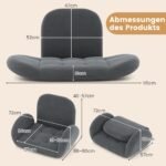 Reguliuojamo atlošo ir porankių grindų kėdė (Pilka)