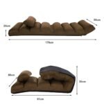 Sulankstoma grindų kėdė su atlošu (Ruda)