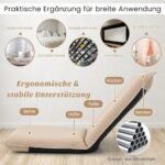 Reguliuojamo kampo sėdmaišis su atlošu (Smėlio)