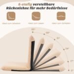 Reguliuojamo kampo sėdmaišis su atlošu (Smėlio)