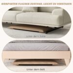 Reguliuojamo kampo sėdmaišis su atlošu (Smėlio)