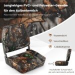 Sulankstomos valties sėdynės su paminkštinimu (Žalia)