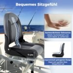 Sulankstoma laivų sėdynių komplektas su 7 cm paminkštinimu (Juoda)