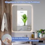 Sieninis veidrodis su pritemdomomis 3 spalvų temperatūromis 80x60 cm (Sidabrinė)