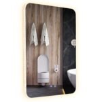 Sieninis veidrodis su pritemdomomis 3 spalvų temperatūromis 80x60 cm (Sidabrinė)