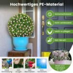 Dirbtinio buksmedžio rutulio dekoracija 37 cm skersmens (Rožinė)