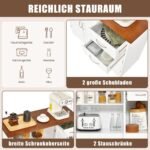 Virtuvinė spintelė su stalčiais ir durelėmis (Balta)