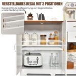 Virtuvinė spintelė su stalčiais ir durelėmis (Balta)