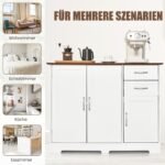 Virtuvinė spintelė su stalčiais ir durelėmis (Balta)