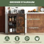 Virtuvės spintelė su šoninėmis durimis ir reguliuojamomis lentynomis (Rustiška ruda)