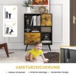 Kredencas su 2 stalčiais ir 4 atviromis lentynomis 80x40x106 cm (Rūkytos rudos)