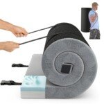 Sukamasis kempingo čiužinys su atminties putomis 188 x 97 cm (Pilka)