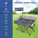 Sulankstoma dvivietė kempingo kėdė (Pilka)