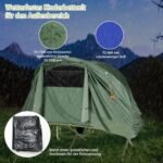 Sulankstoma 4-in-1 stovyklavimo palapinė su čiužiniu (Žalia)