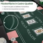 Sulankstomas pokerio stalas 8 žaidėjams su integruotais puodelių laikikliais (Žalia)