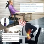 Ergonomiška biuro kėdė ant ratukų (Juoda)