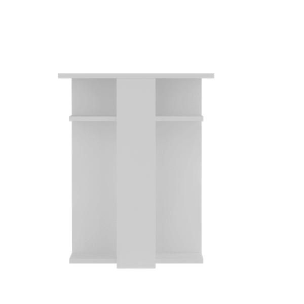 Daugiafunkcis rašomasis stalas su atvirais laikymo skyriais 95x60x75 cm (Balta)