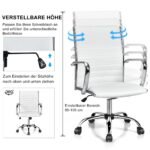 Ergonomiška biuro kėdė su aukštu atlošu (Balta)