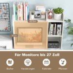 Daugiafunkcis stalo organizatorius su trimis lentynomis (Balta)