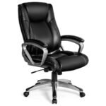 Ergonomiška biuro kėdė su reguliuojama juosmens atrama (Juoda)