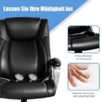 Ergonomiška biuro kėdė su reguliuojama juosmens atrama (Juoda)