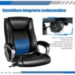 Ergonomiška biuro kėdė su reguliuojama juosmens atrama (Juoda)