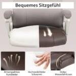 Ergonomiška biuro kėdė su reguliuojamu aukščiu ir atlošo funkcija (Ruda)
