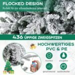 Svajonių dirbtinė Kalėdų eglutė su spalvotomis LED lemputėmis 147 cm (Žalia ir balta)